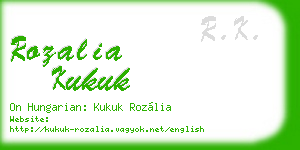 rozalia kukuk business card